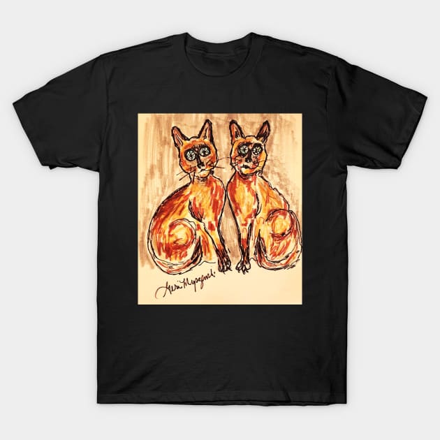 The Siamese cat T-Shirt by TheArtQueenOfMichigan 